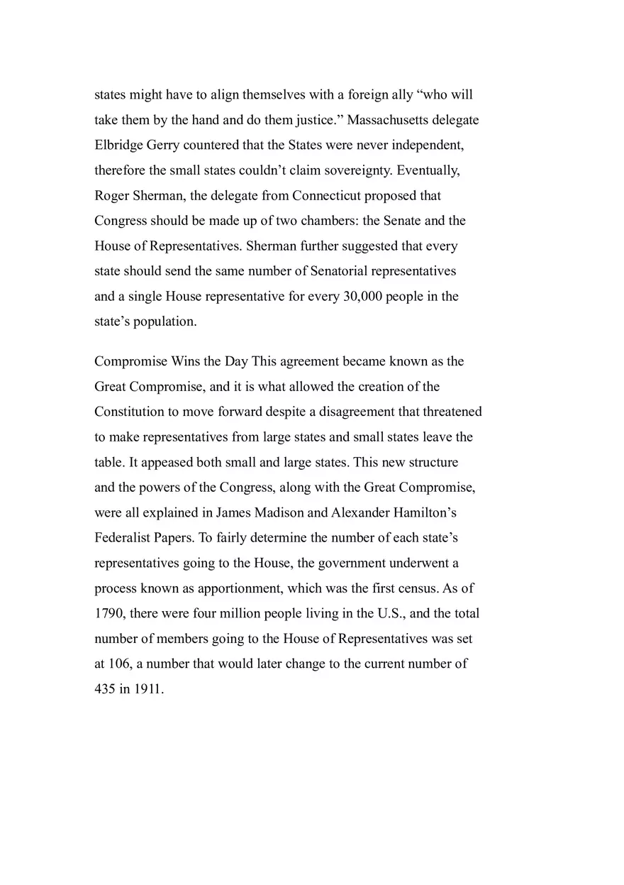 What Issue Did the Great Compromise Resolve - Page 2