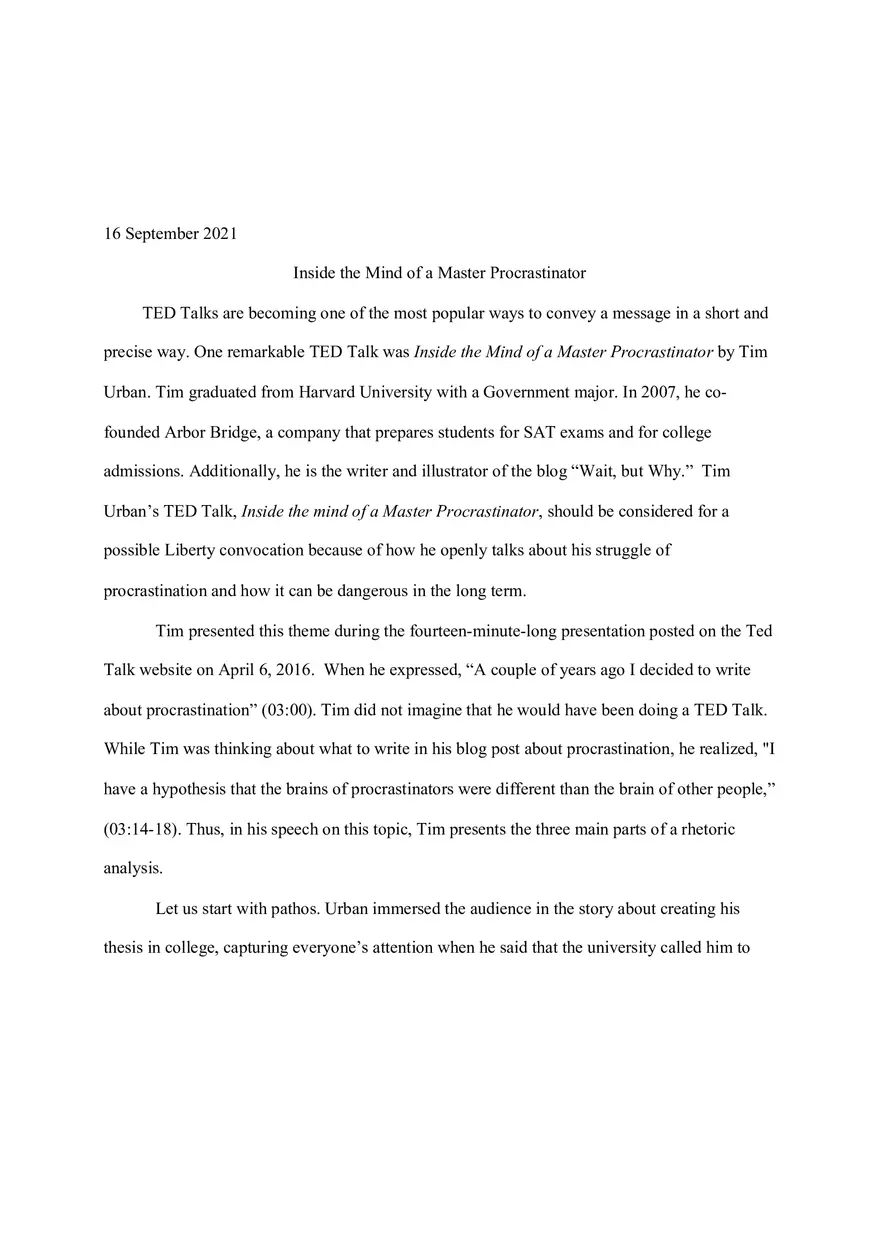 Inside the Mind of a Master Procrastinator - Page 1