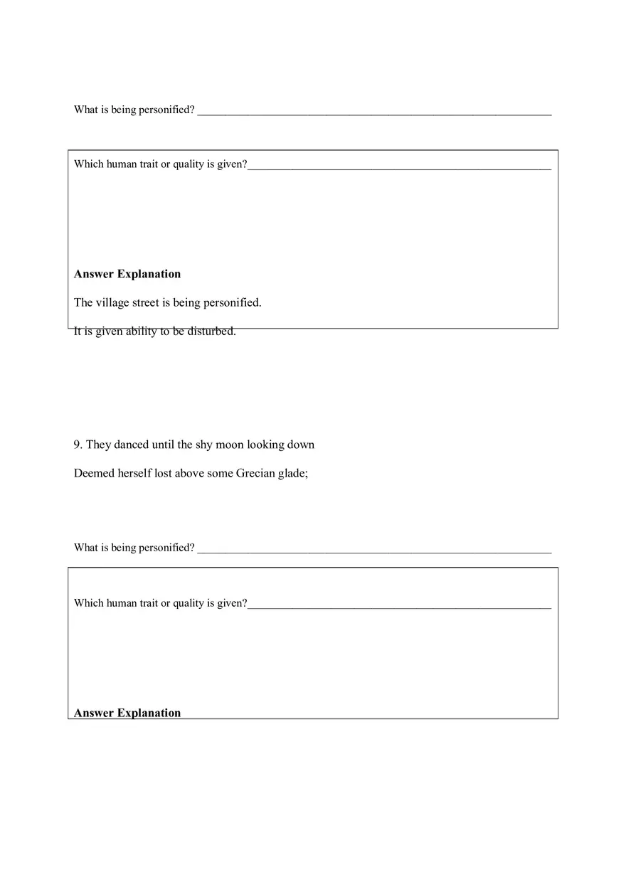 Personification Worksheet 6 - Page 7