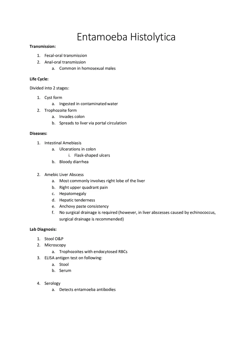 Entamoeba Histolytica - Page 1