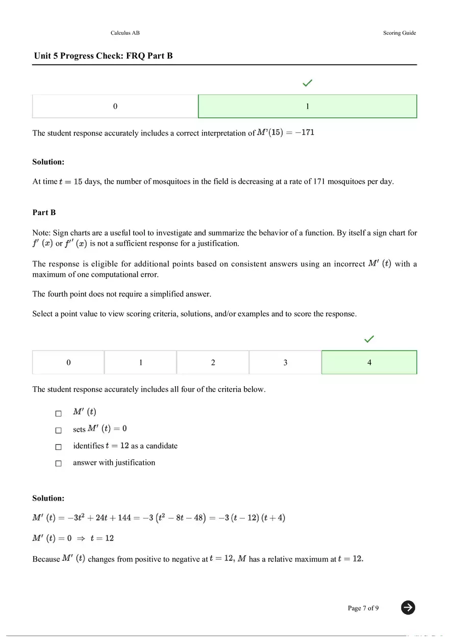 Unit 5 Progress Check FRQ Part B - Page 7