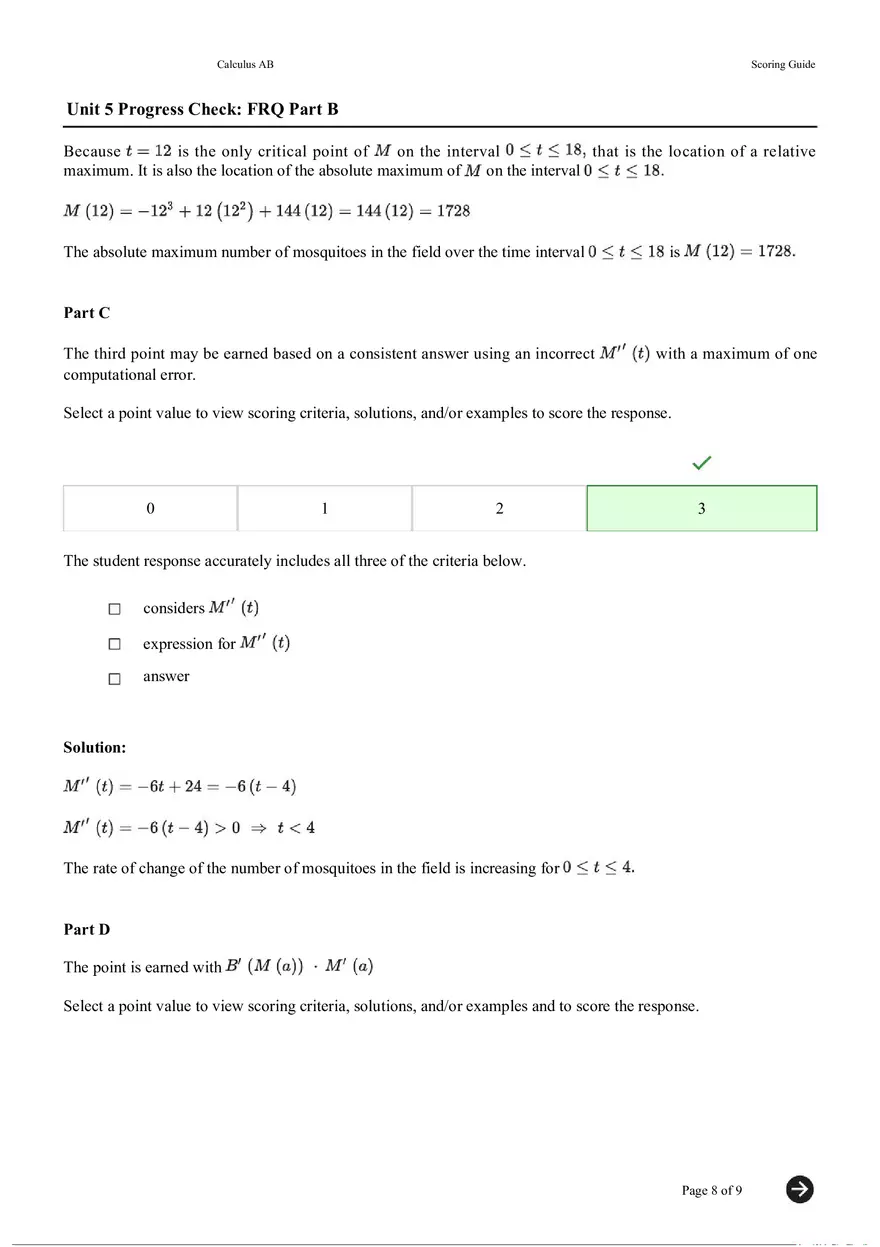 Unit 5 Progress Check FRQ Part B - Page 8