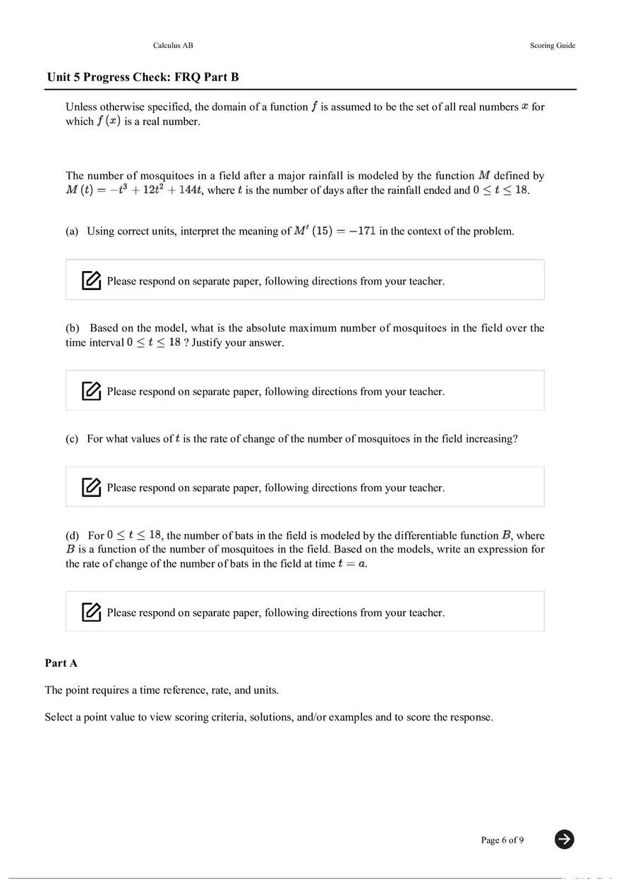 Unit 5 Progress Check FRQ Part B - Page 6