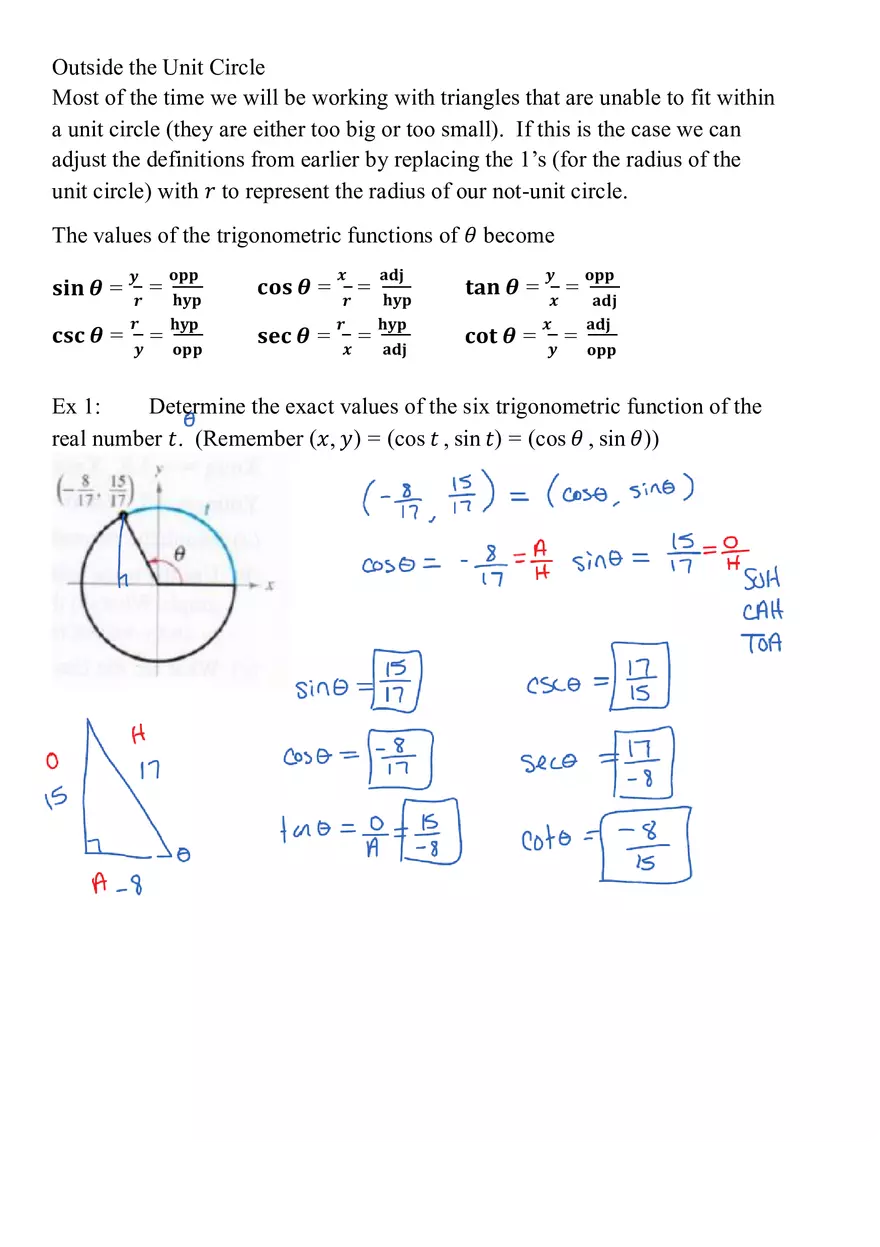 Precalculus Trigonometric Functions Answers - Page 7