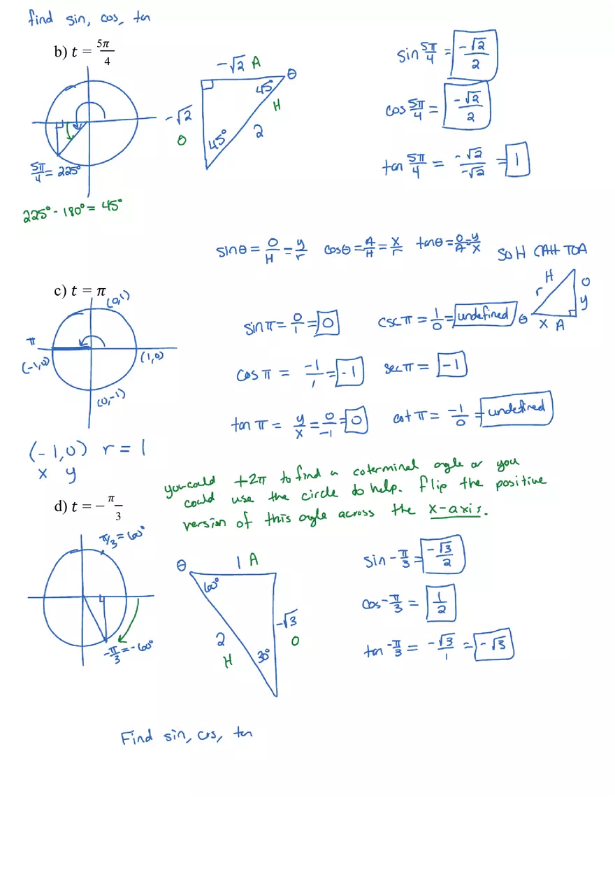 Precalculus Trigonometric Functions Answers - Page 10