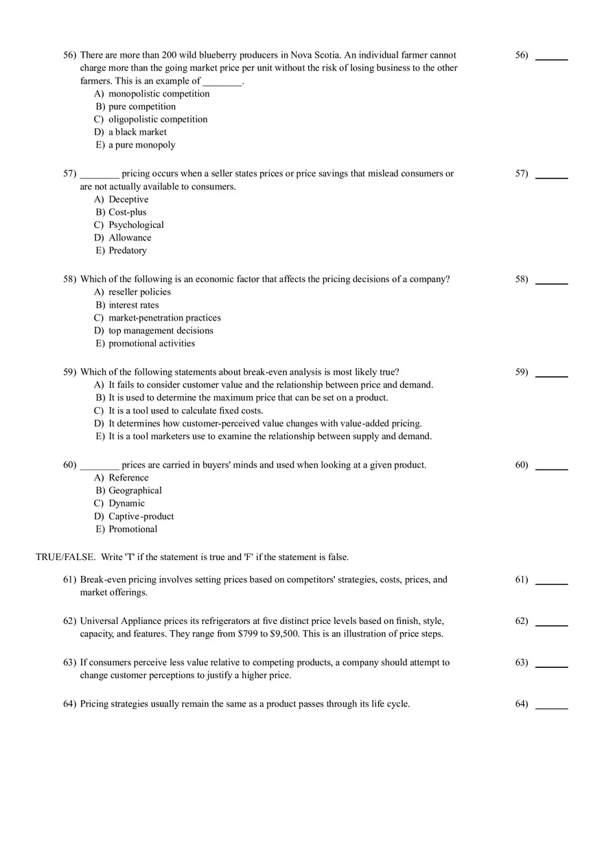 Test for Introduction to Marketing - Page 7