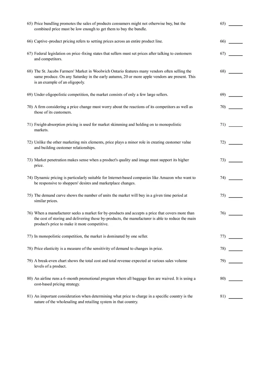 Test for Introduction to Marketing - Page 8