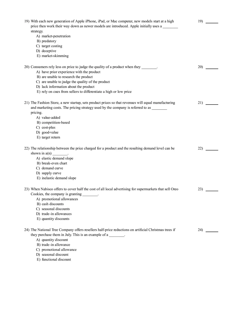 Test for Introduction to Marketing - Page 16