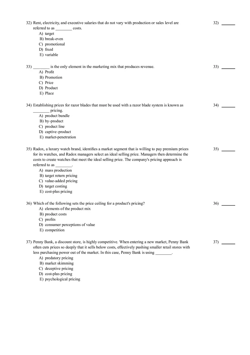 Test for Introduction to Marketing - Page 3