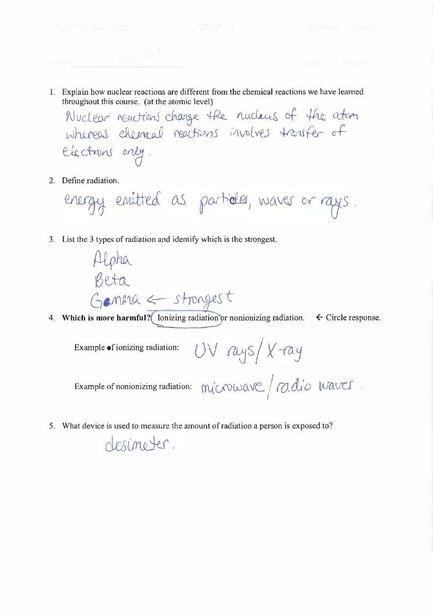 Nuclear Reaction Chapter 11 Answer Key - Page 1