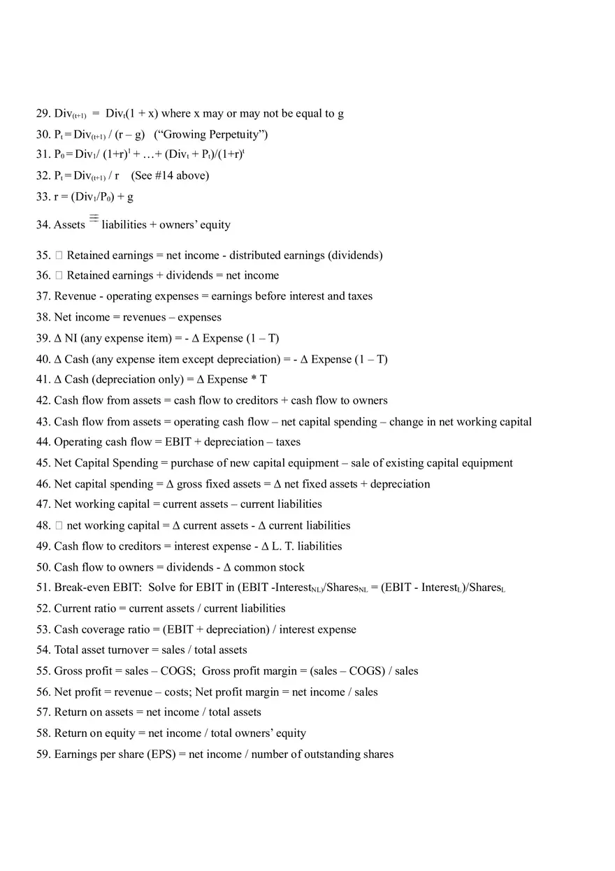 Formula Sheet Finance - Page 2