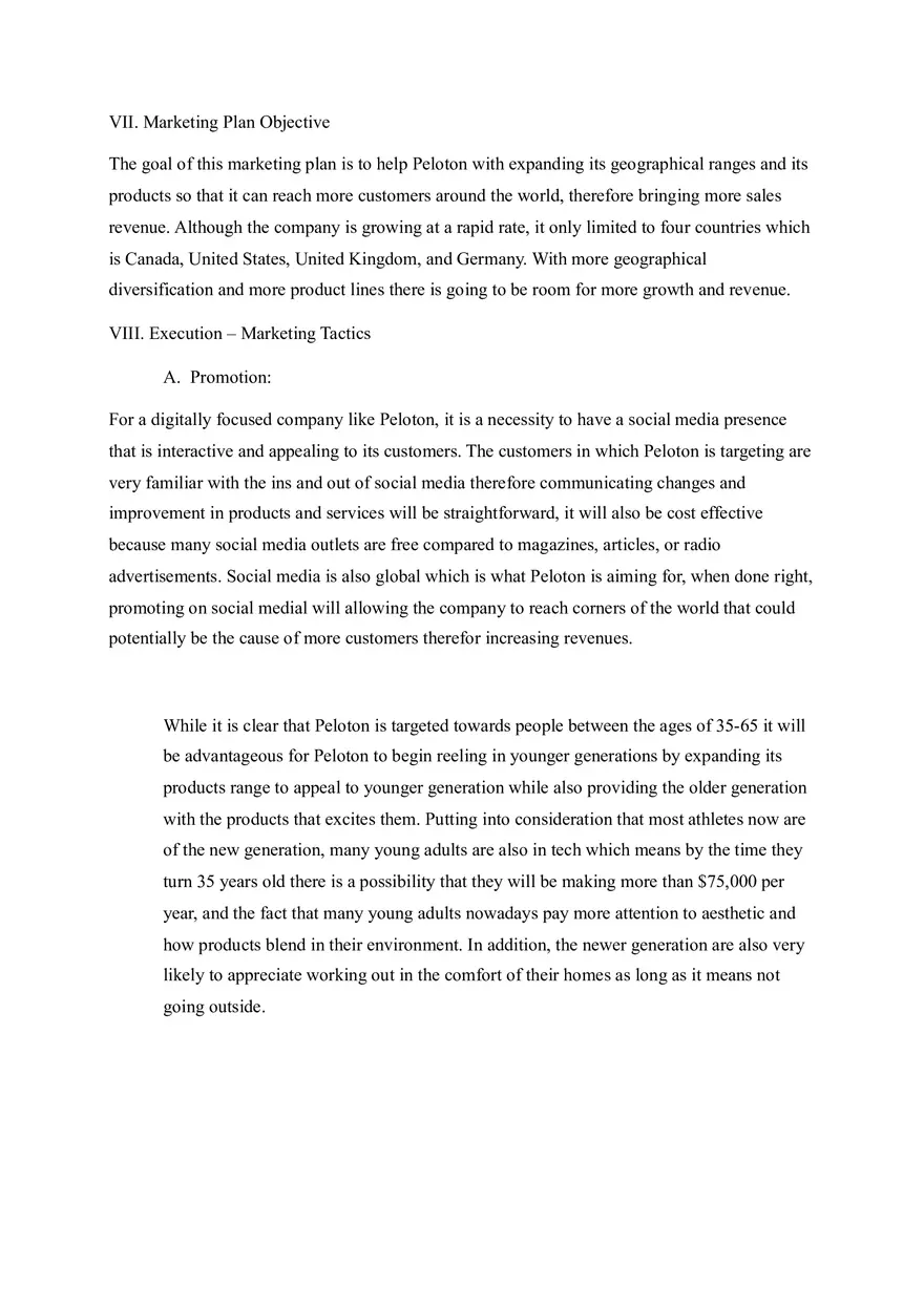 Peloton Marketing Final Project - Page 7
