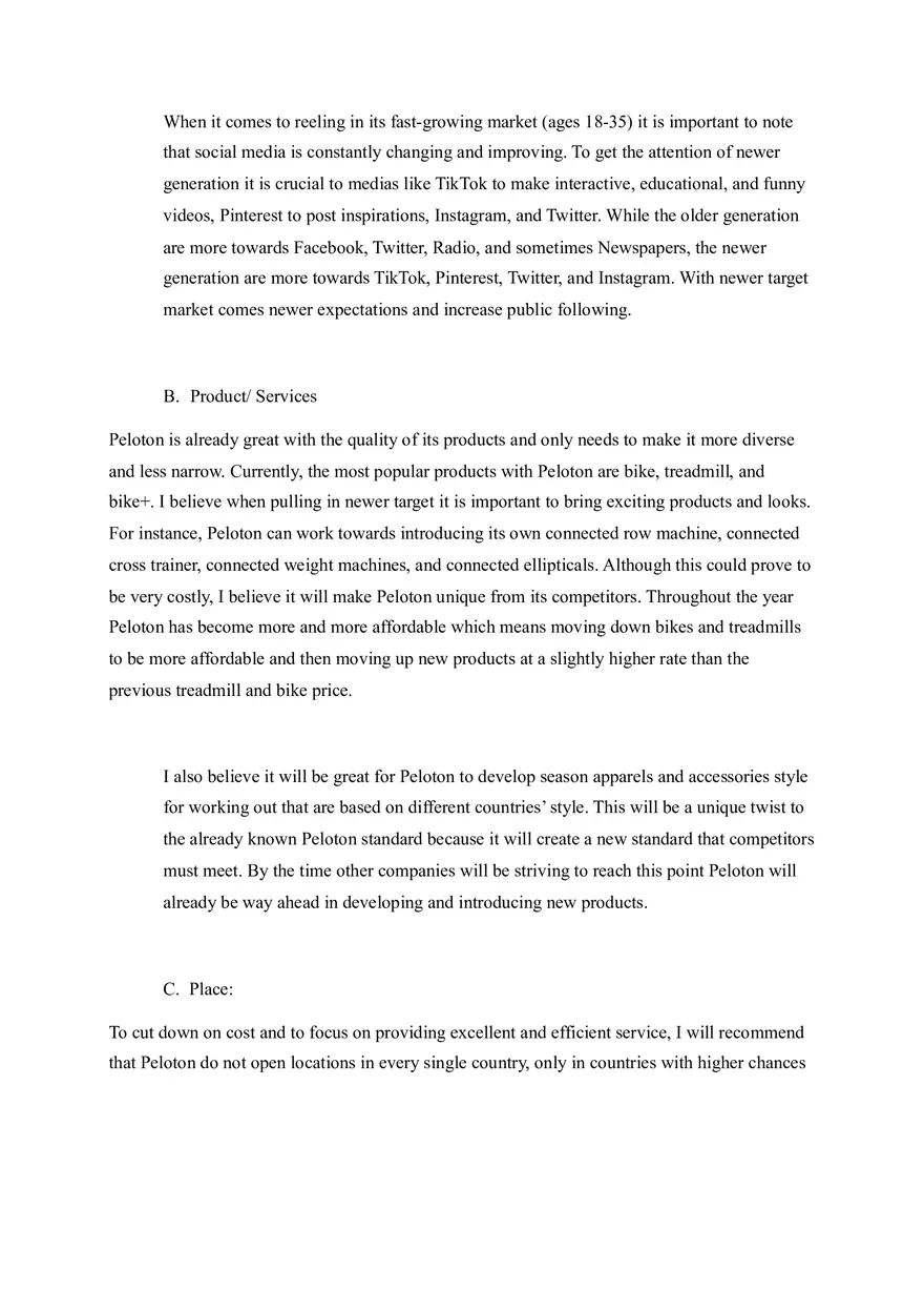 Peloton Marketing Final Project - Page 8