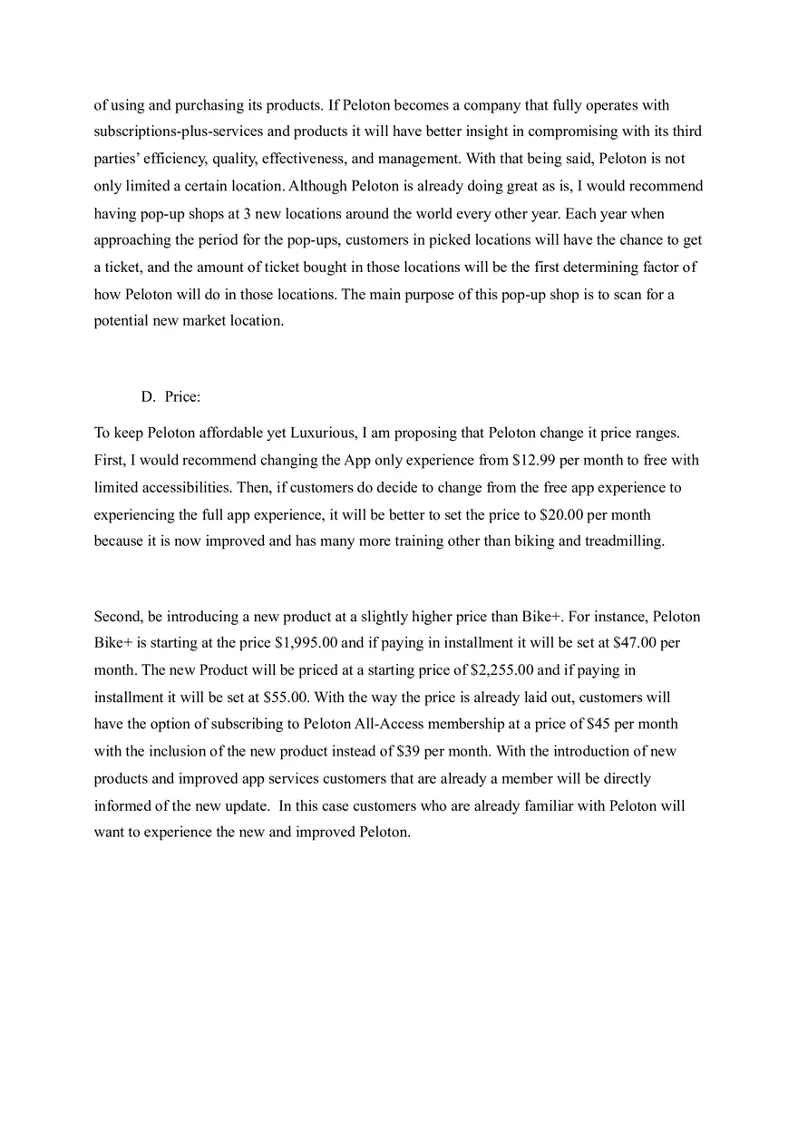 Peloton Marketing Final Project - Page 9