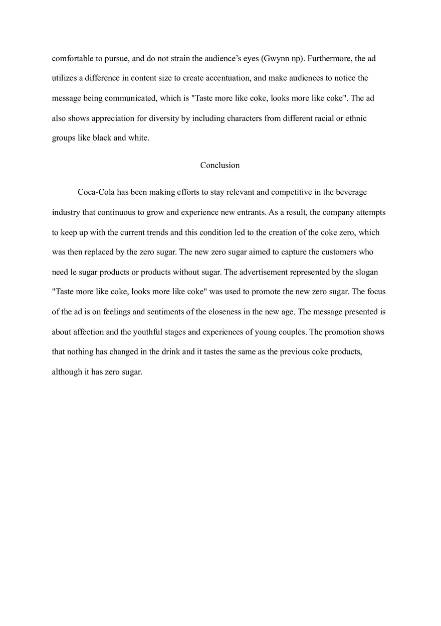Zero Sugar Advertisement Analysis - Page 4