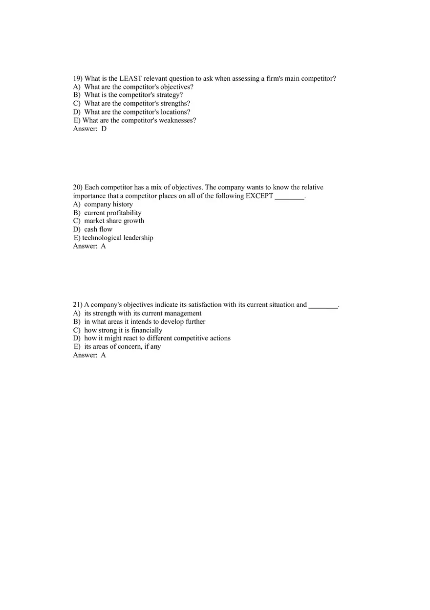Creating Competitive Advantage (Marketing) Answer Key Part 1 - Page 7