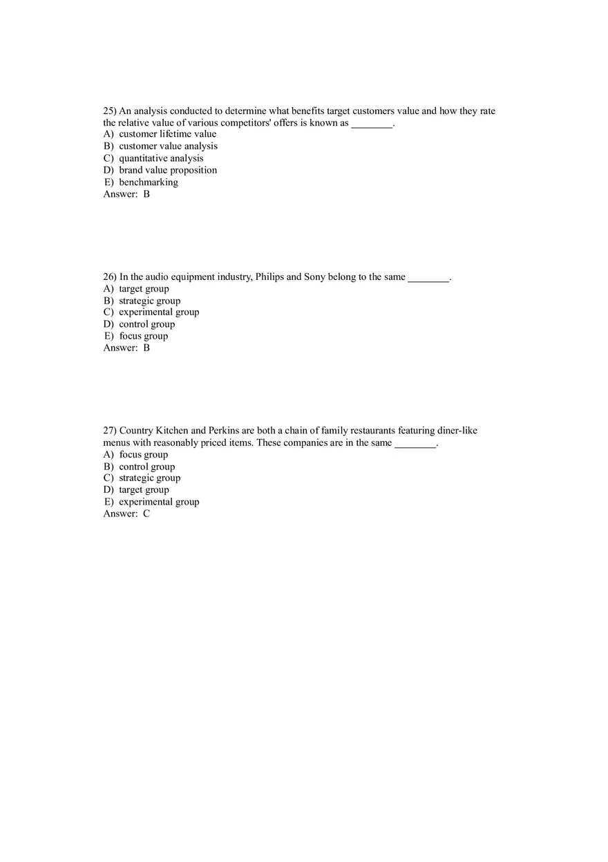 Creating Competitive Advantage (Marketing) Answer Key Part 1 - Page 9