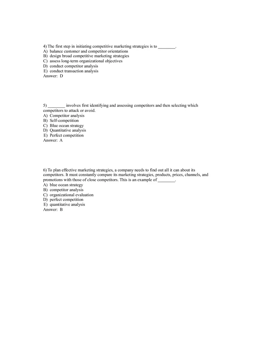 Creating Competitive Advantage (Marketing) Answer Key Part 1 - Page 2