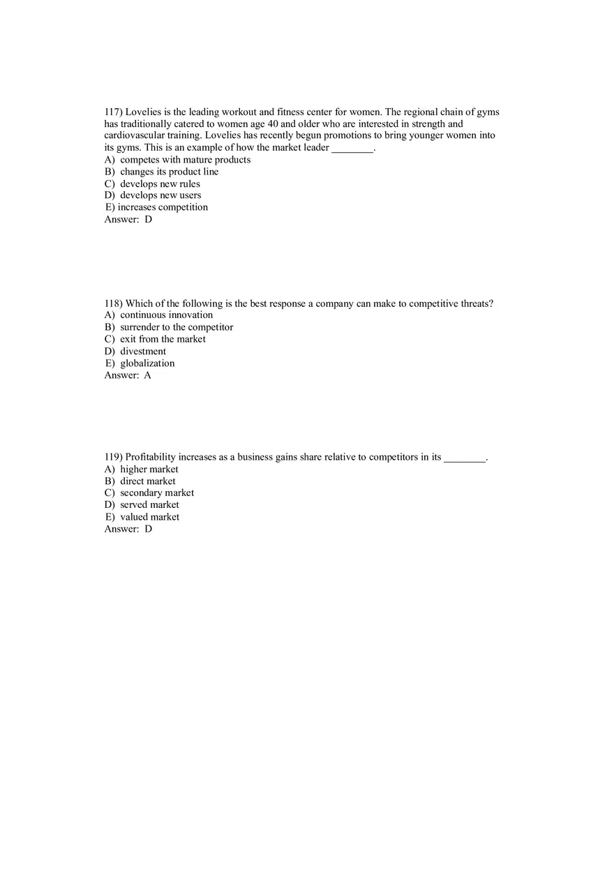 Creating Competitive Advantage (Marketing) Answer Key Part 4 - Page 8