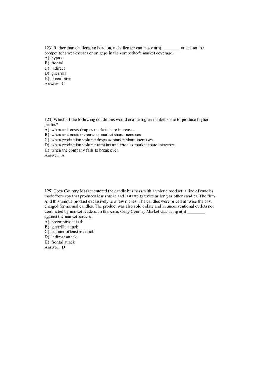 Creating Competitive Advantage (Marketing) Answer Key Part 4 - Page 10
