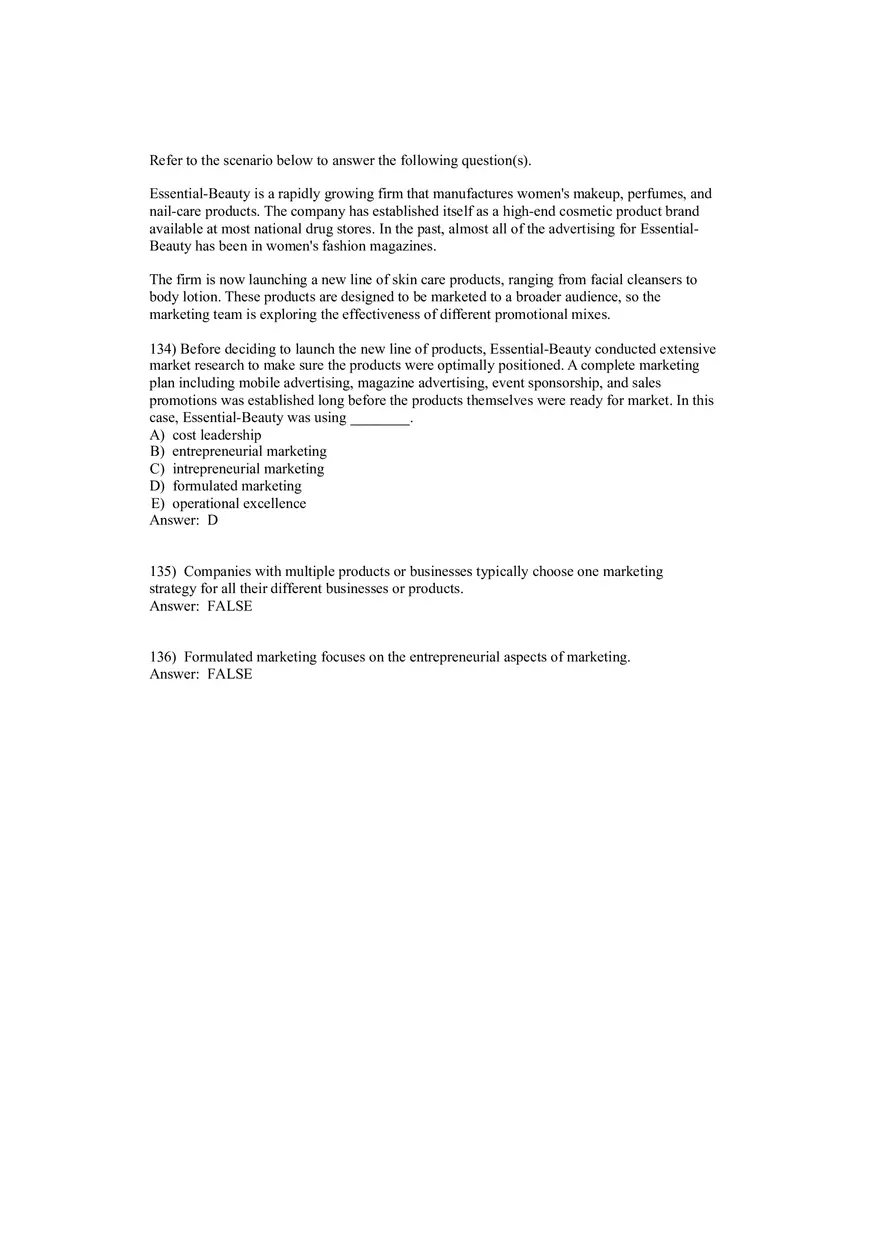 Creating Competitive Advantage (Marketing) Answer Key Part 5 - Page 7