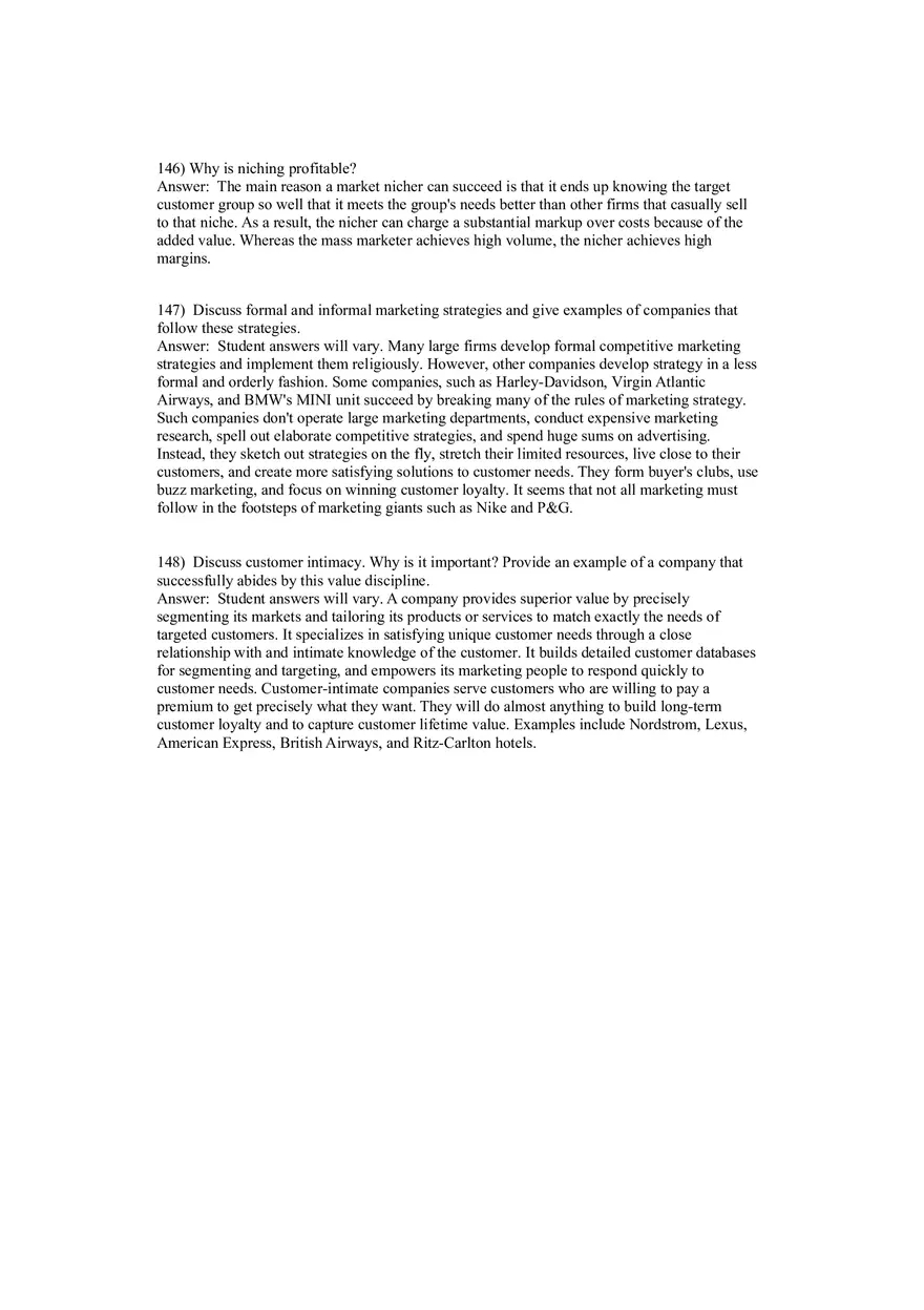 Creating Competitive Advantage (Marketing) Answer Key Part 5 - Page 10
