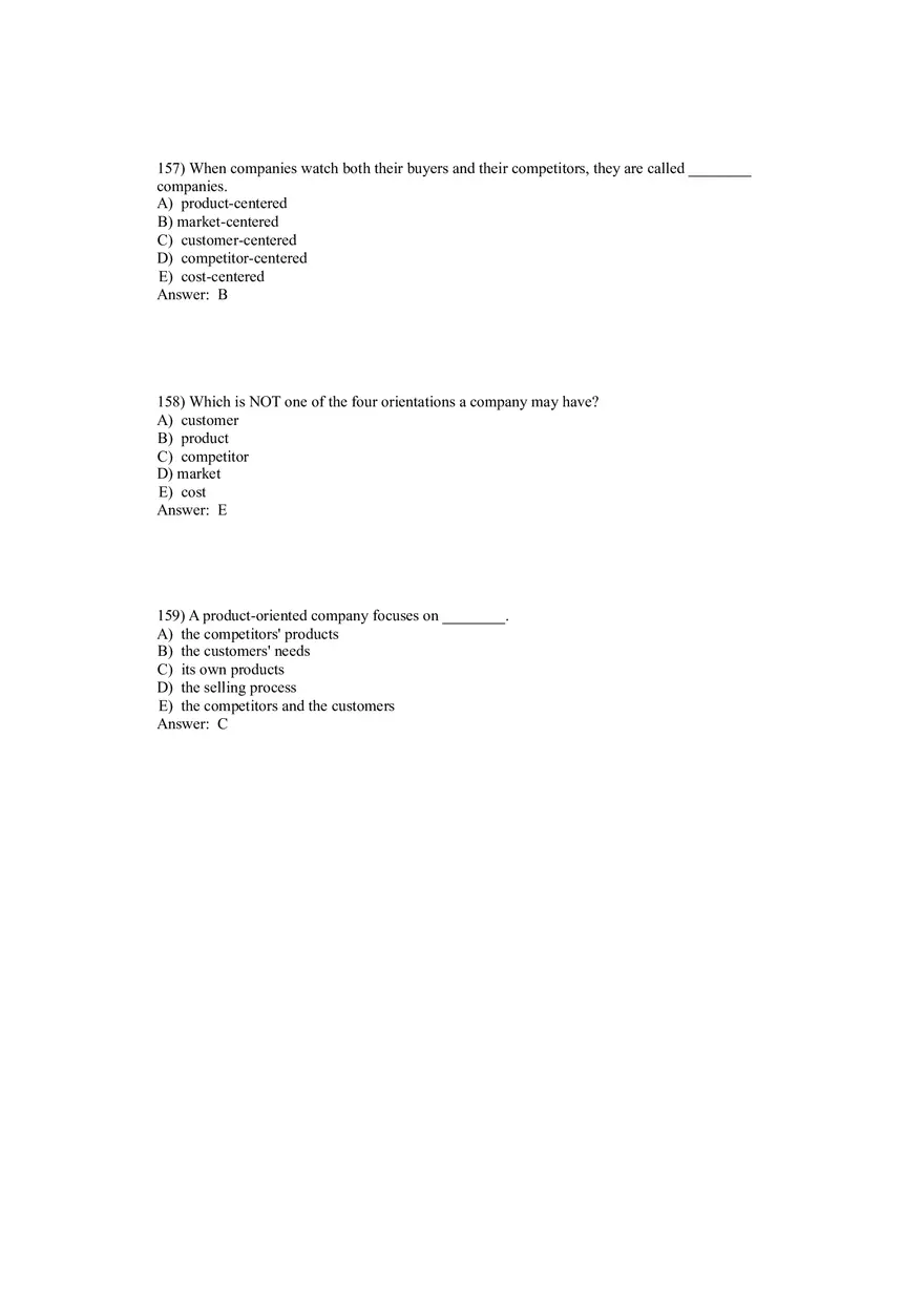 Creating Competitive Advantage (Marketing) Answer Key Part 5 - Page 3