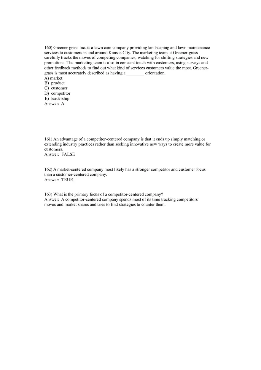 Creating Competitive Advantage (Marketing) Answer Key Part 5 - Page 4