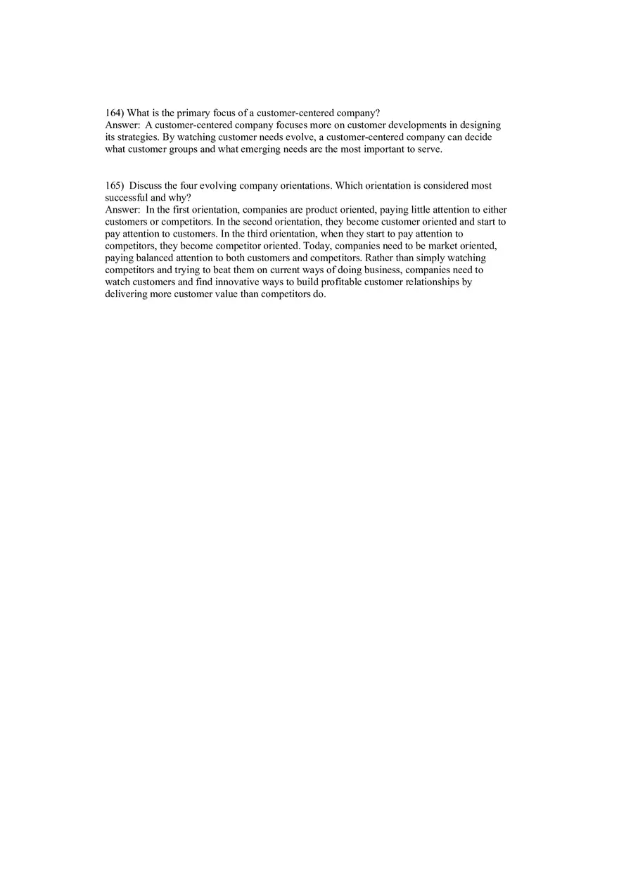Creating Competitive Advantage (Marketing) Answer Key Part 5 - Page 5