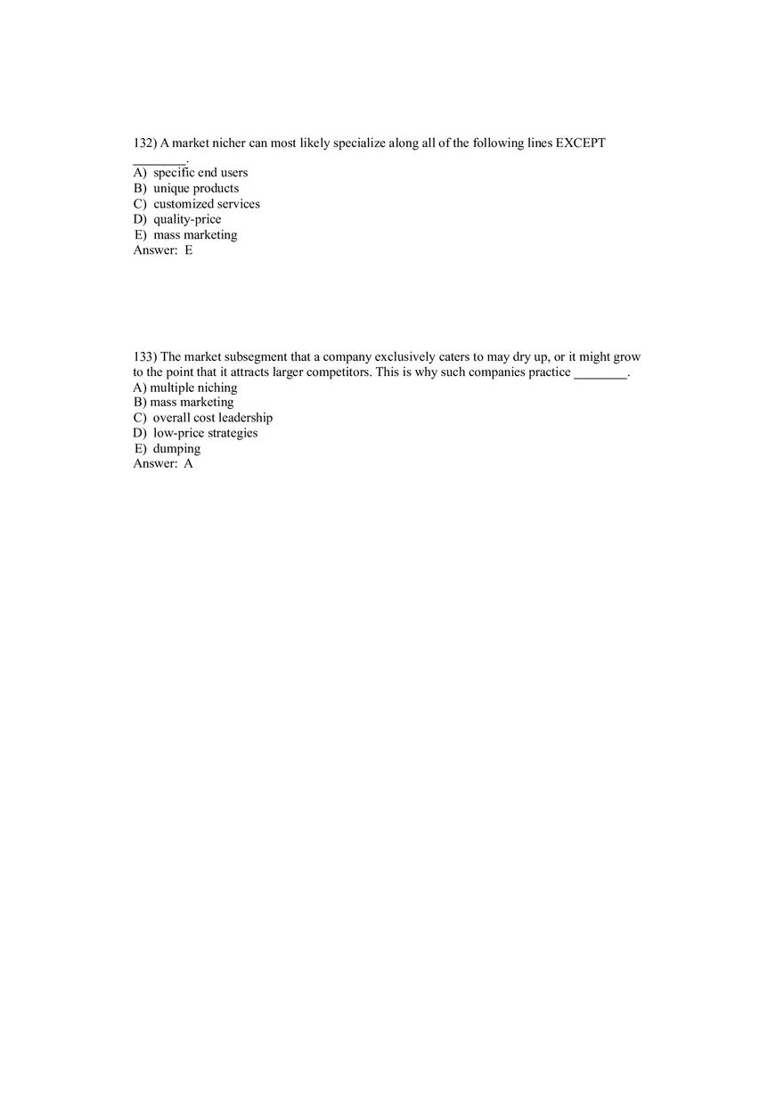 Creating Competitive Advantage (Marketing) Answer Key Part 5 - Page 6