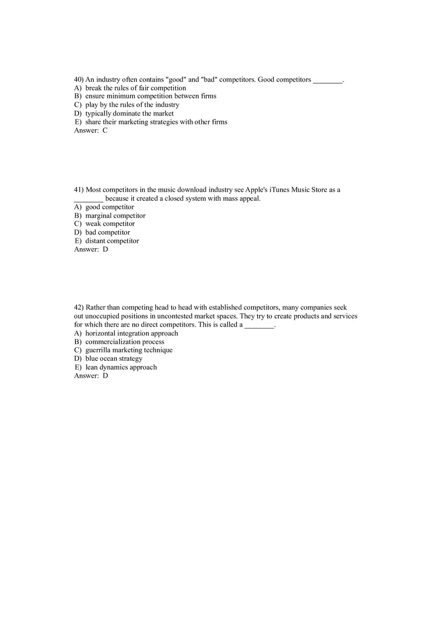 Creating Competitive Advantage (Marketing) Answer Key Part 2 - Page 4