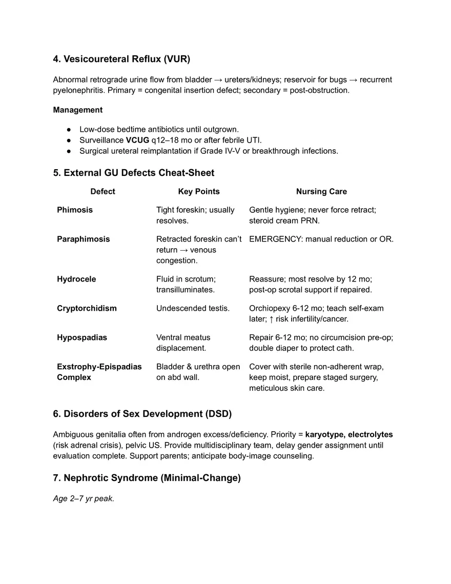 Pediatric GI and Fluids Study Guide - Page 7
