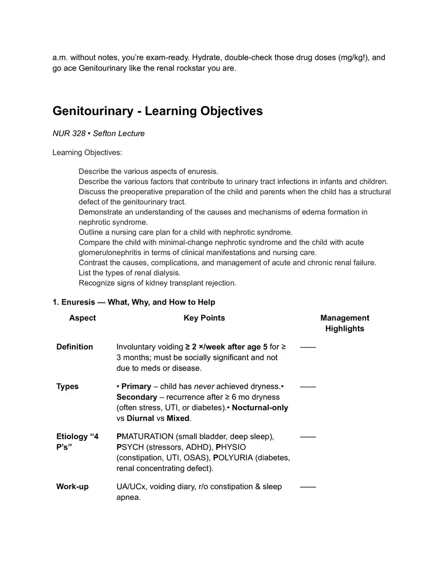 Pediatric GI and Fluids Study Guide - Page 10