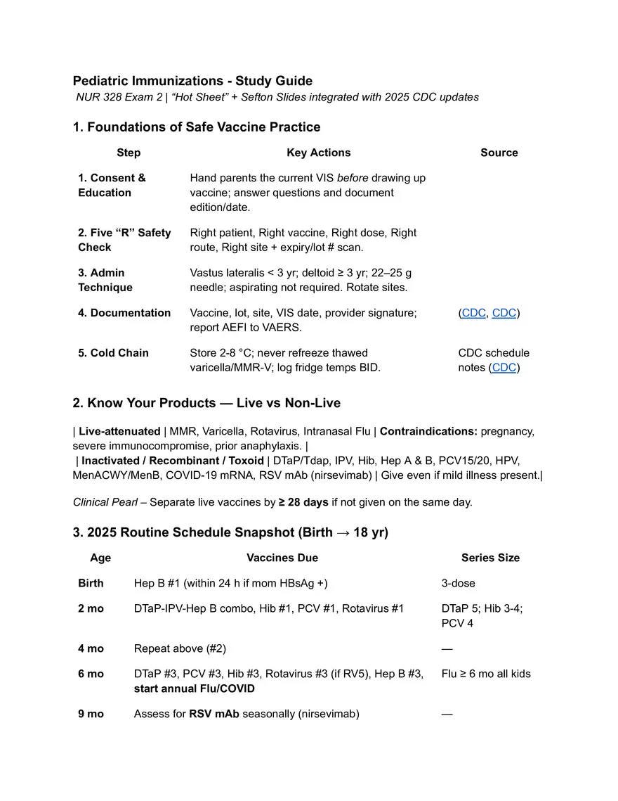Pediatric GI and Fluids Study Guide - Page 16