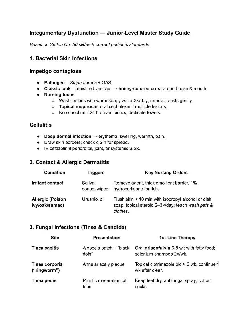 Pediatric GI and Fluids Study Guide - Page 29