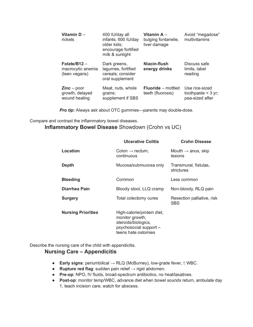 Pediatric GI and Fluids Study Guide - Page 46