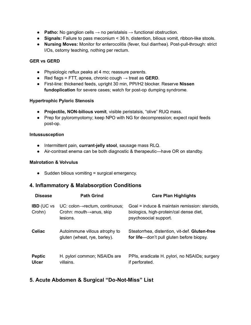 Pediatric GI and Fluids Study Guide - Page 2