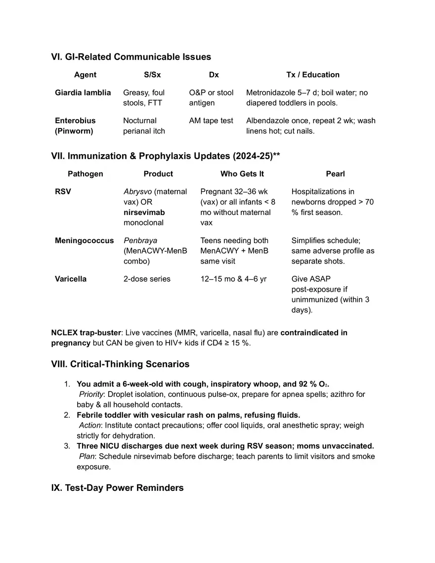 Pediatric GI and Fluids Study Guide - Page 4