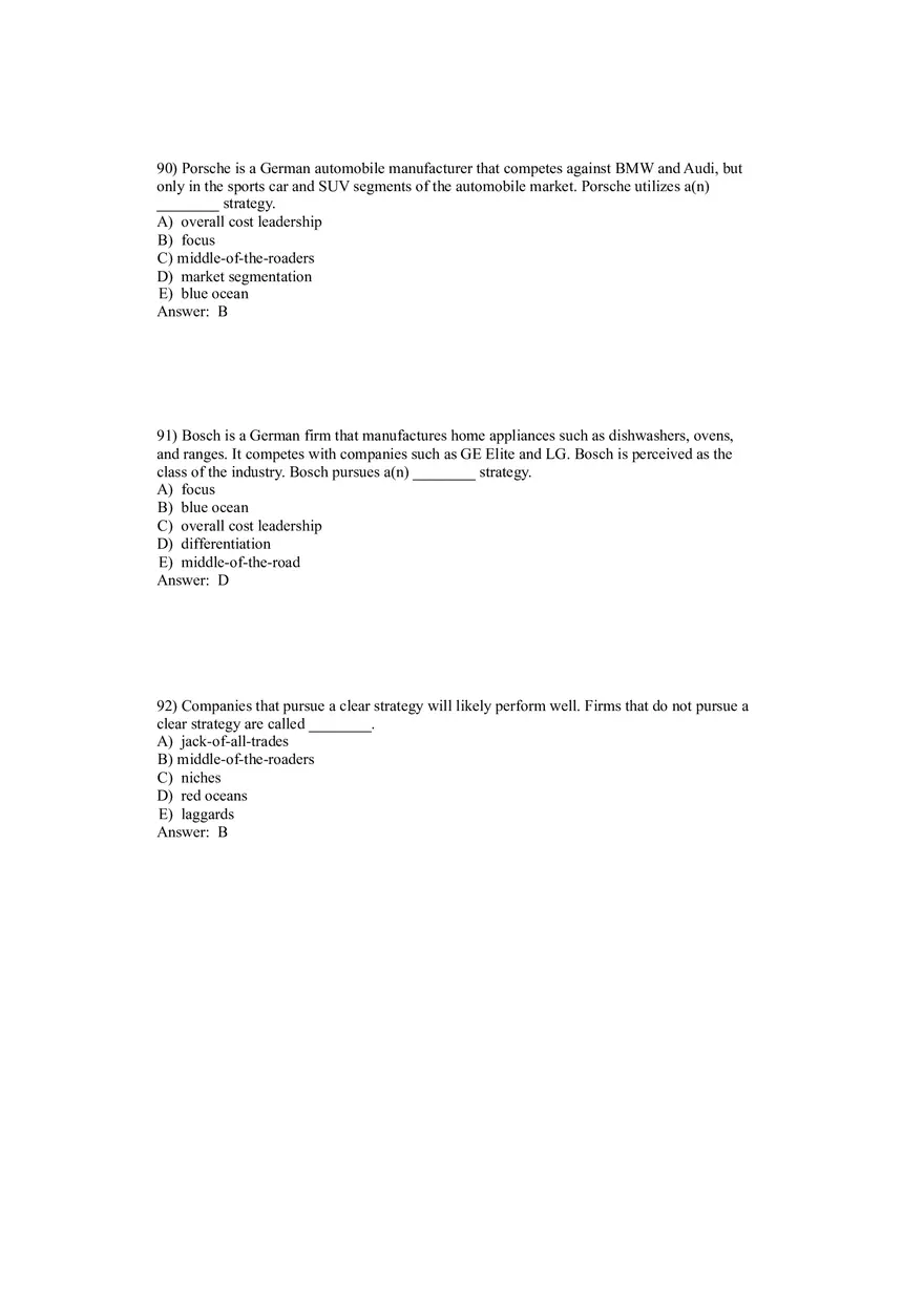 Creating Competitive Advantage (Marketing) Answer Key Part 3 - Page 9
