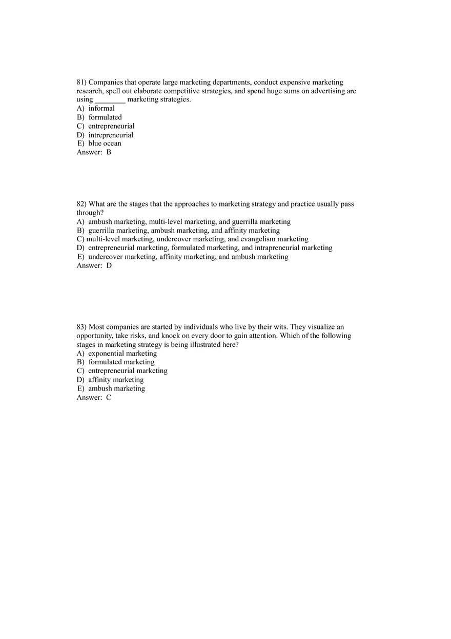 Creating Competitive Advantage (Marketing) Answer Key Part 3 - Page 6