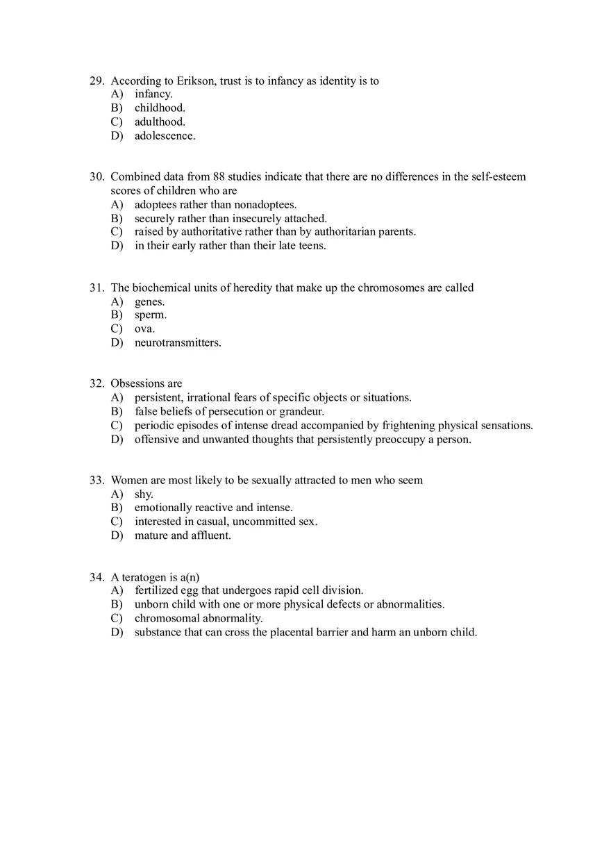 Child Psychology Questions - Page 7