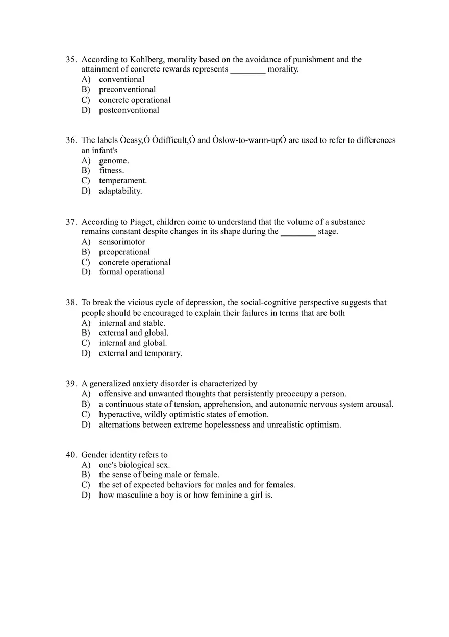Child Psychology Questions - Page 8