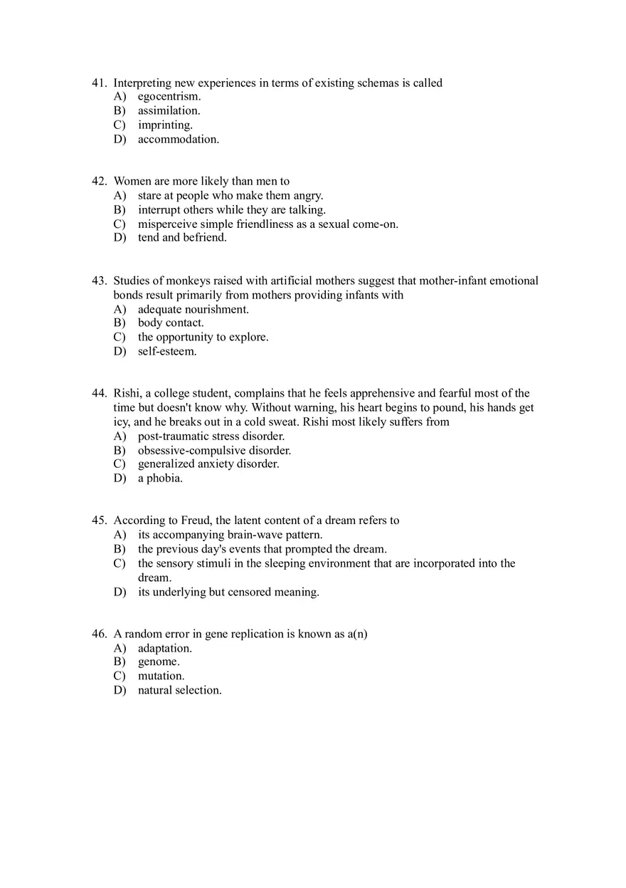 Child Psychology Questions - Page 9