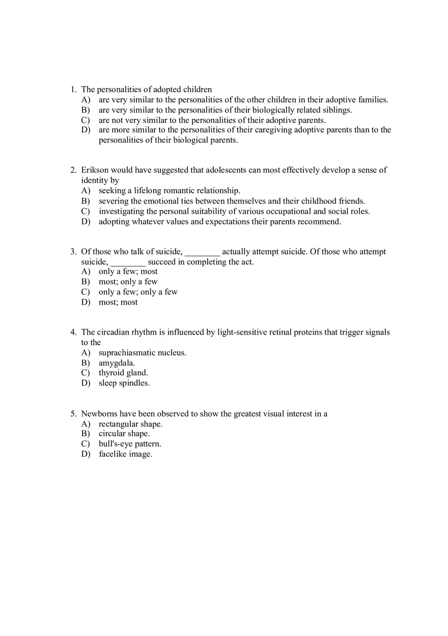 Child Psychology Questions - Page 2