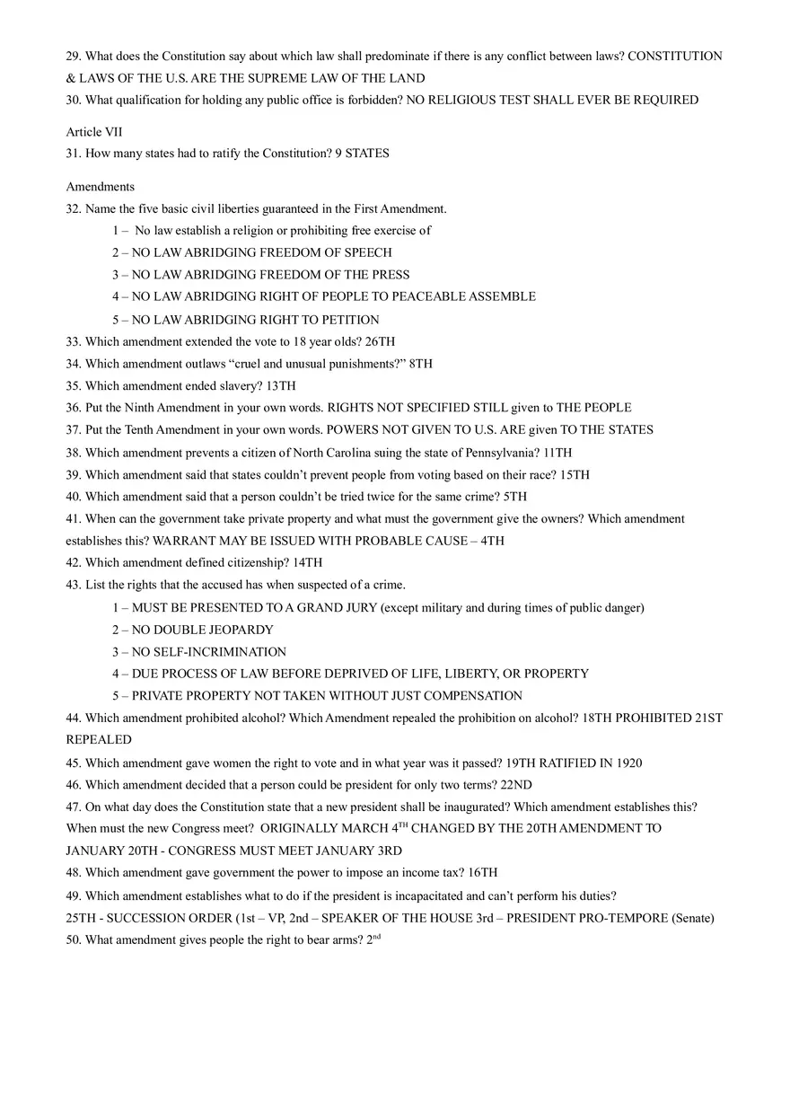 Constitution Government Scavenger Hunt - Page 5