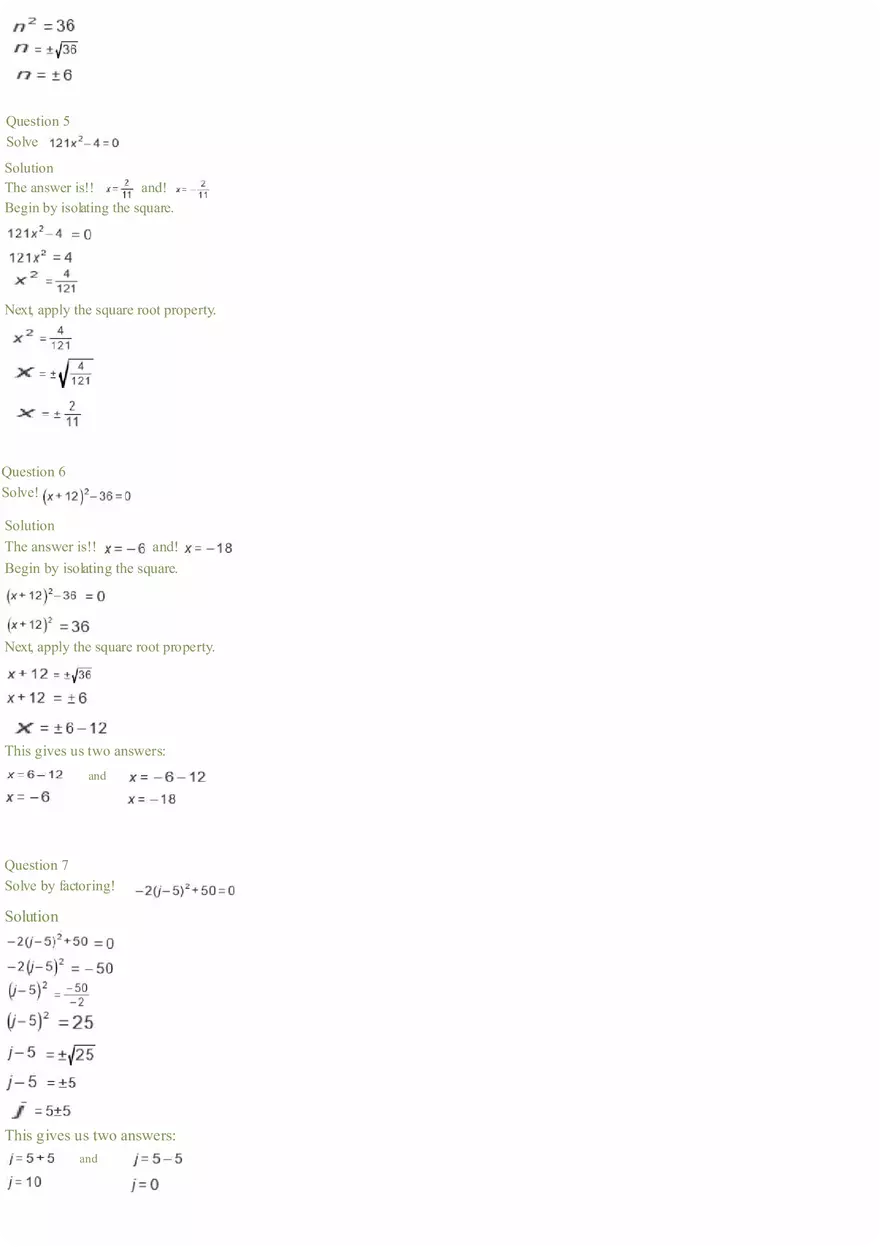 Extract Square Roots - Page 9