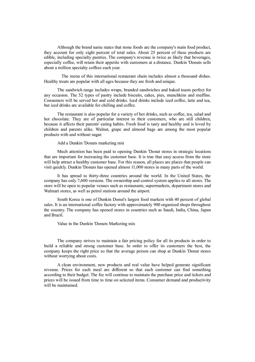 Dunkin Donuts Case Study Marketing - Page 5