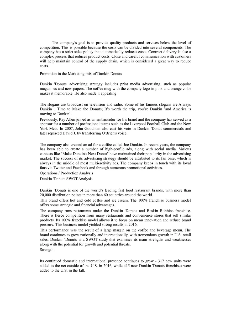 Dunkin Donuts Case Study Marketing - Page 6