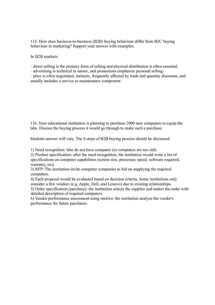Business-to-Business Marketing Ch 5 (Part 7) - Page 1