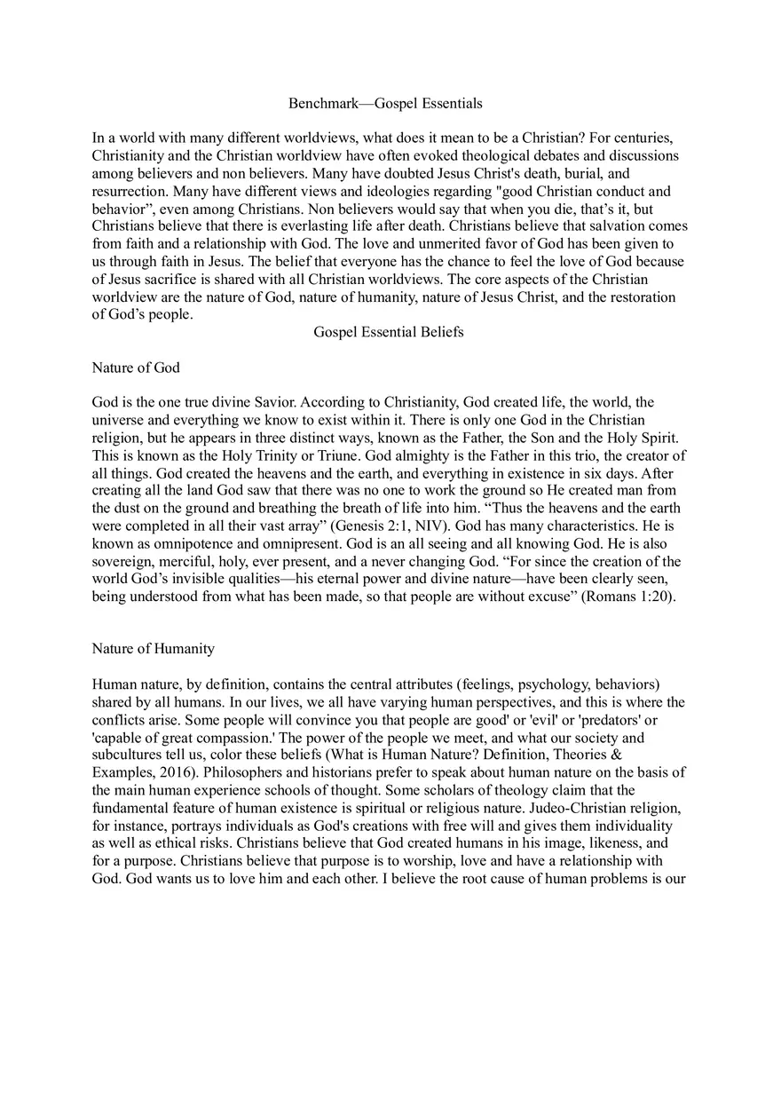 Benchmark - Gospel Essentials - Page 1